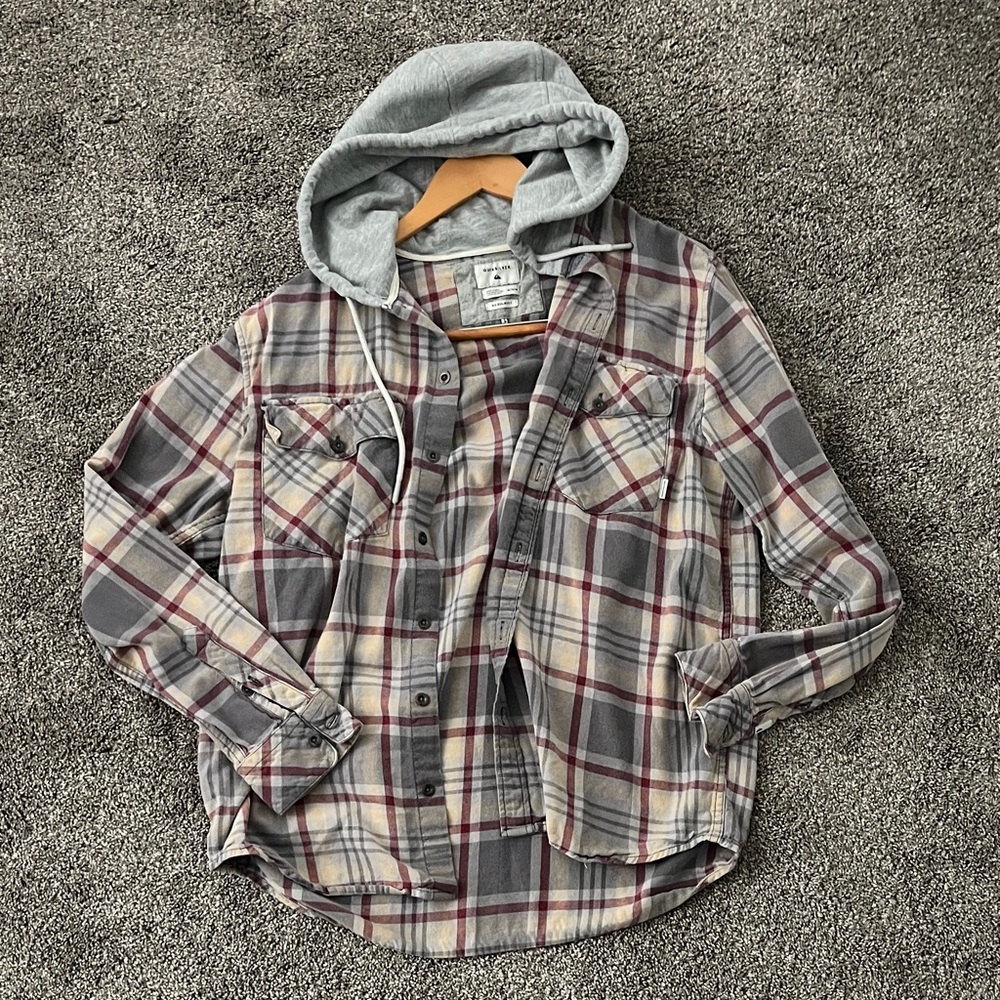 Quicksilver hooded flannel shirt